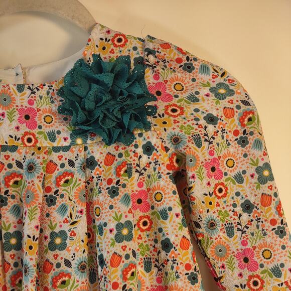 Marmellata Fun Floral Pattern Dress, Size Kids 6 - Picture 8 of 8
